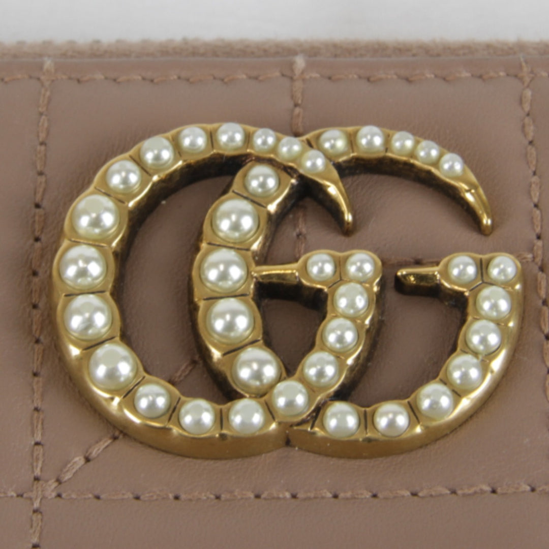 【価格改定】『USED』 
GUCCI グッチ 
 GGマーモント ラウンドジップ 443123・0959 長財布 
レザー ブラウン