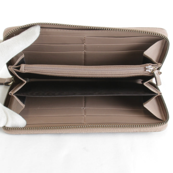 【価格改定】『USED』 
GUCCI グッチ 
 GGマーモント ラウンドジップ 443123・0959 長財布 
レザー ブラウン