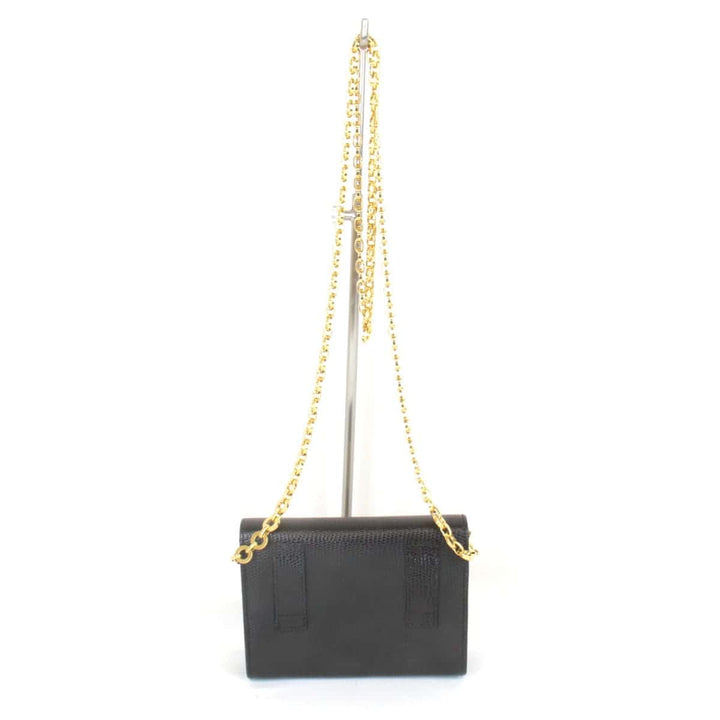 『USED』 
Salvatore Ferragamo フェラガモ 
 ヴァラチェーンショルダーバッグ ショルダーバッグ 
レザー ブラック