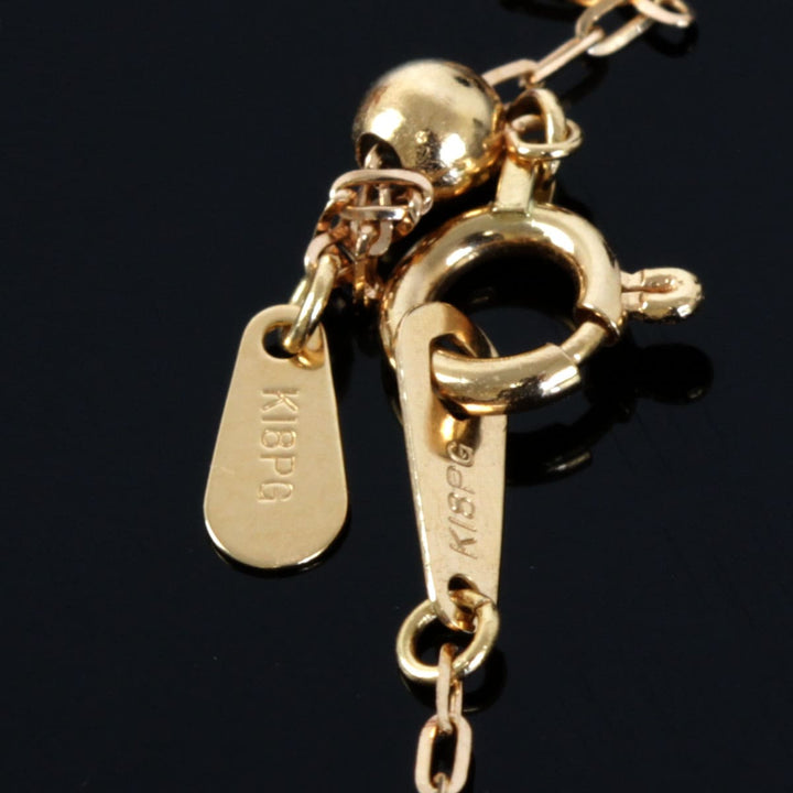 美品『USED』 K18PG 
ネックレス
 ダイヤモンド 0.30 3.6g