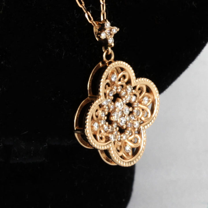 美品『USED』 K18PG 
ネックレス
 ダイヤモンド 0.30 3.6g