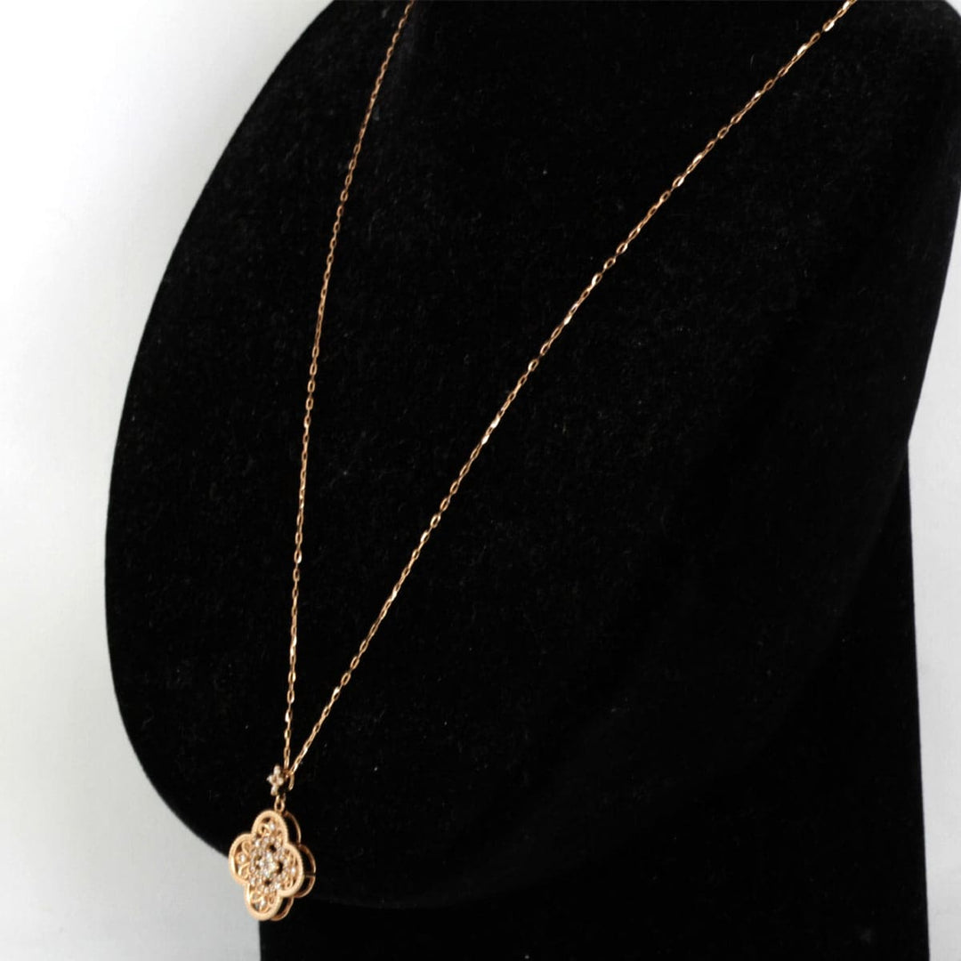 美品『USED』 K18PG 
ネックレス
 ダイヤモンド 0.30 3.6g