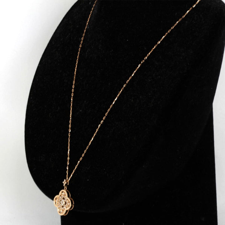 美品『USED』 K18PG 
ネックレス
 ダイヤモンド 0.30 3.6g