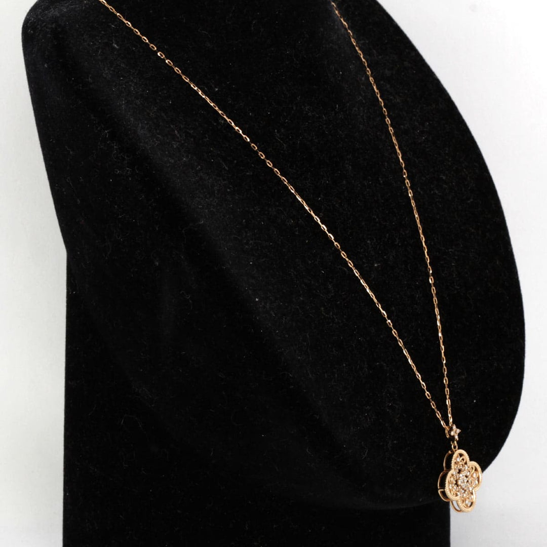 美品『USED』 K18PG 
ネックレス
 ダイヤモンド 0.30 3.6g