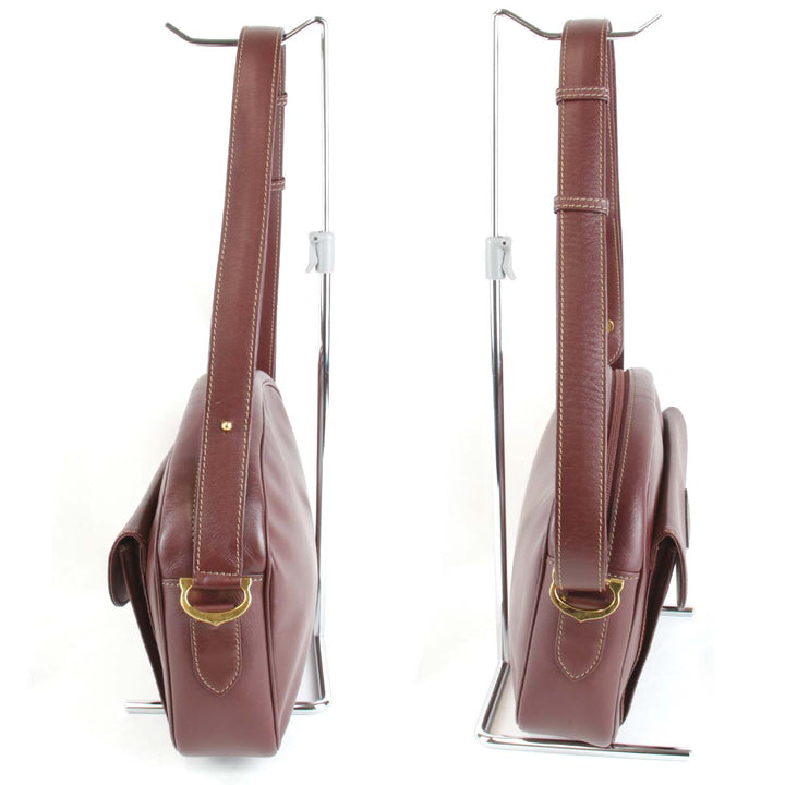 『USED』 
CARTIER カルティエ 
 ショルダーバッグ 
レザー レッド