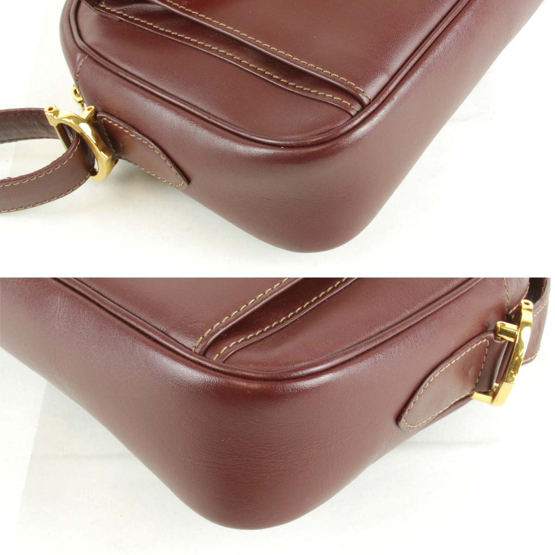 『USED』 
CARTIER カルティエ 
 ショルダーバッグ 
レザー レッド