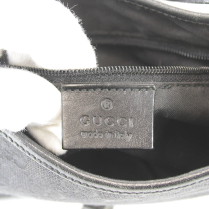 『USED』 
GUCCI グッチ 
 ジャッキー ミニショルダー 007・2039 001274 ショルダーバッグ 
GGキャンバス/レザー ブラック