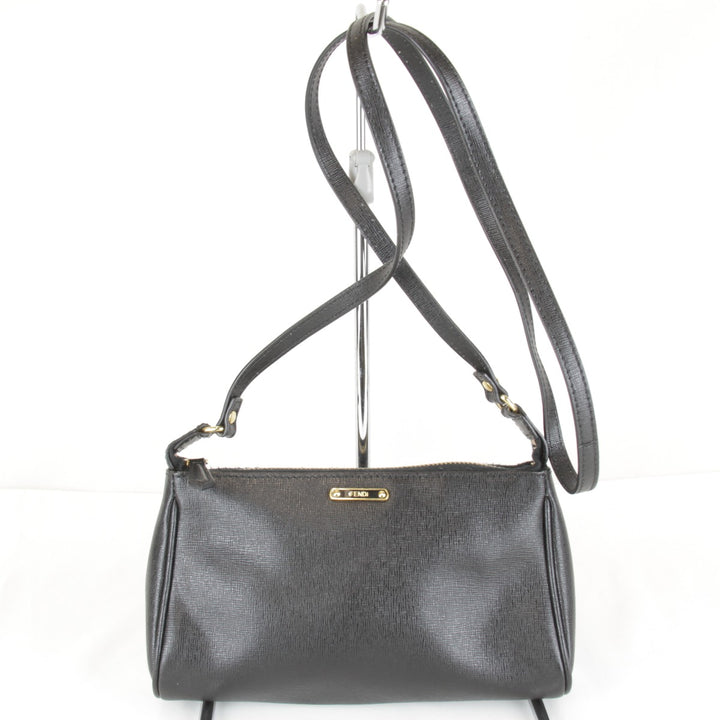 【価格改定】良品『USED』 
FENDI フェンディ 
 ポーチ ショルダーバッグ 
レザー ブラック