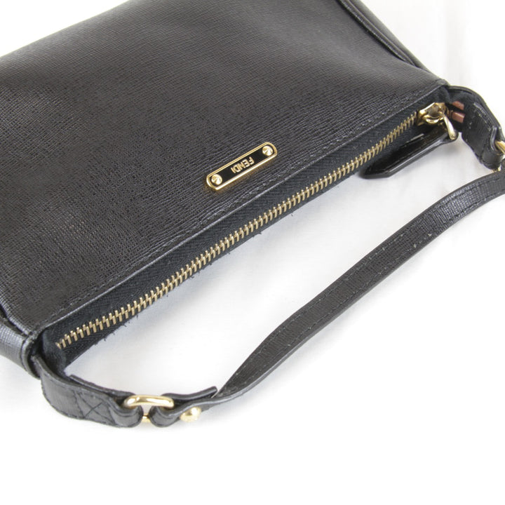 【価格改定】良品『USED』 
FENDI フェンディ 
 ポーチ ショルダーバッグ 
レザー ブラック