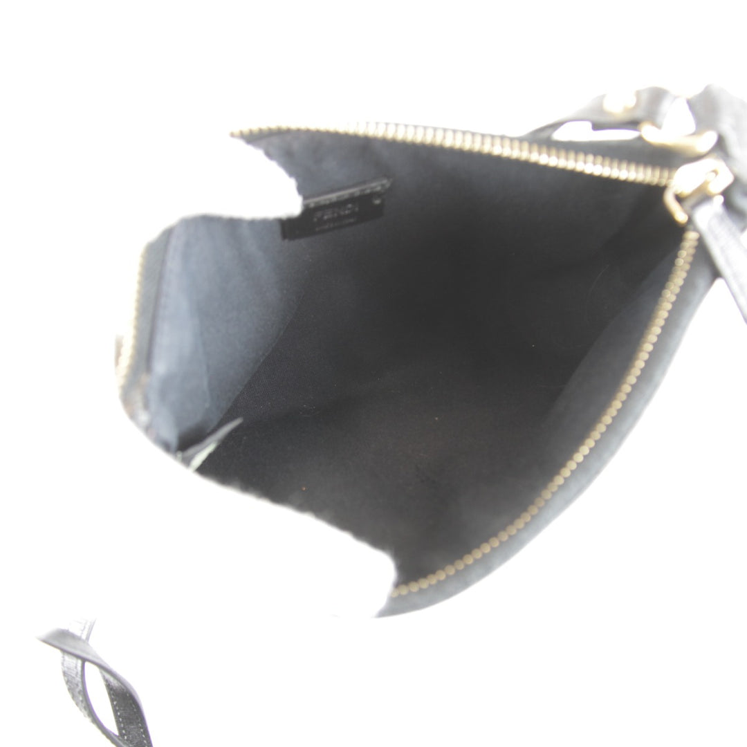 【価格改定】良品『USED』 
FENDI フェンディ 
 ポーチ ショルダーバッグ 
レザー ブラック