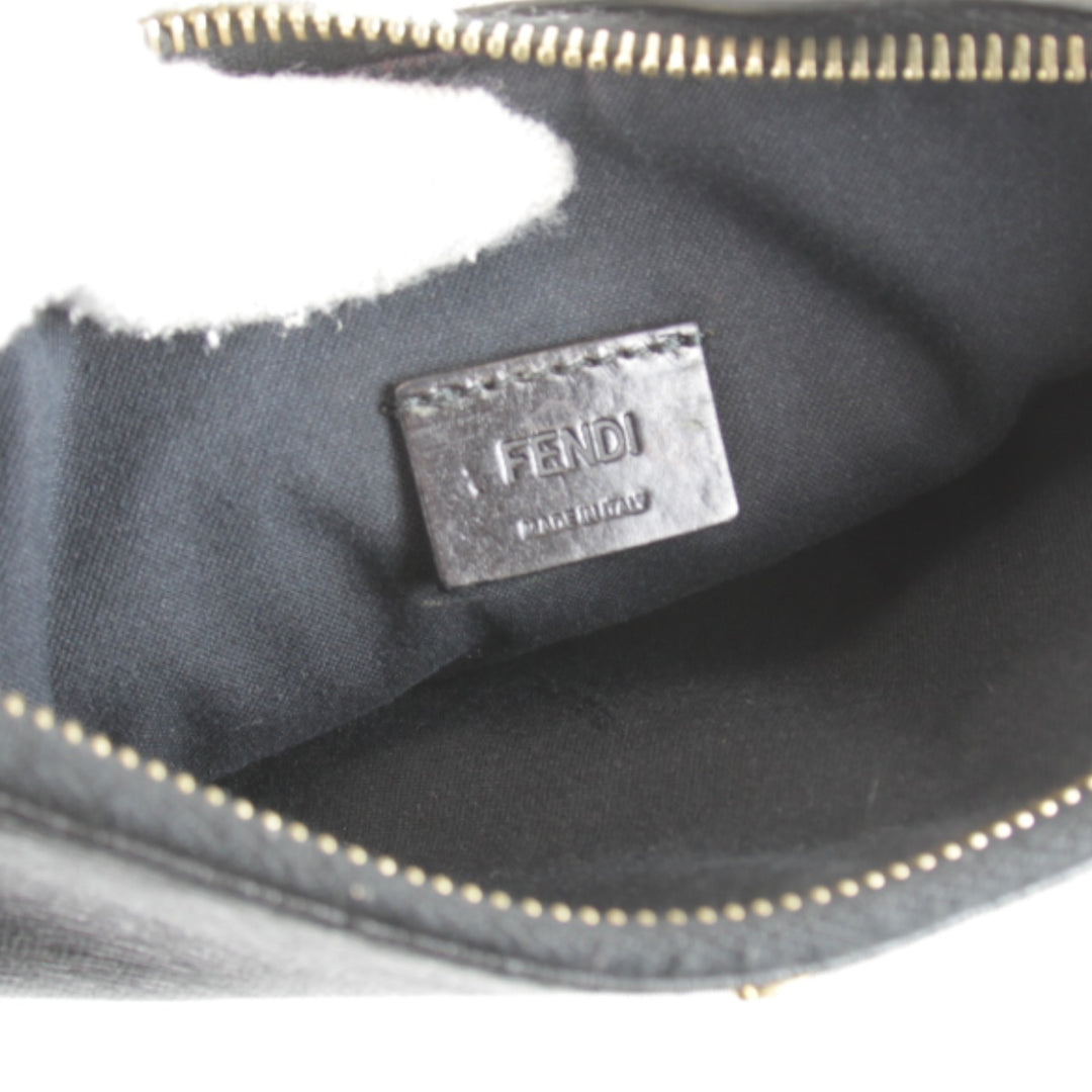 【価格改定】良品『USED』 
FENDI フェンディ 
 ポーチ ショルダーバッグ 
レザー ブラック