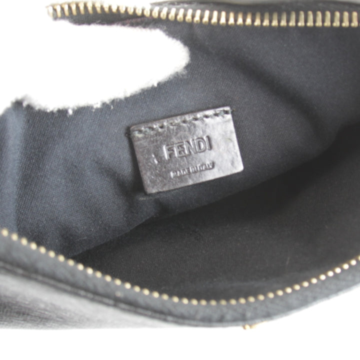 【価格改定】良品『USED』 
FENDI フェンディ 
 ポーチ ショルダーバッグ 
レザー ブラック
