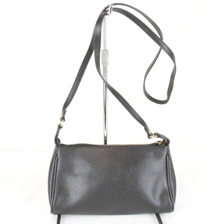 【価格改定】良品『USED』 
FENDI フェンディ 
 ポーチ ショルダーバッグ 
レザー ブラック