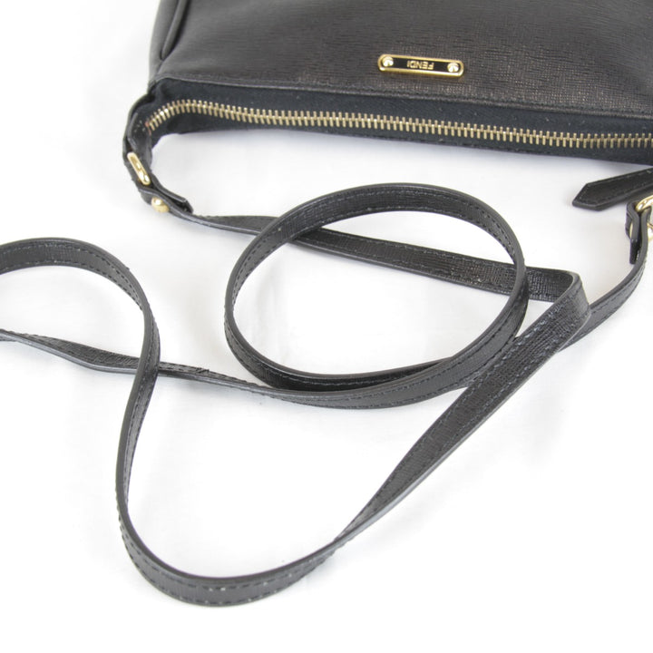 【価格改定】良品『USED』 
FENDI フェンディ 
 ポーチ ショルダーバッグ 
レザー ブラック
