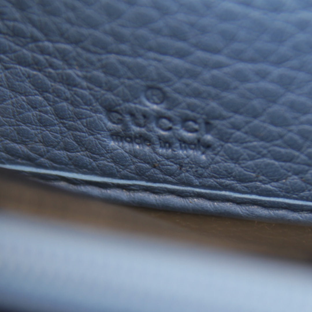 『USED』 
GUCCI グッチ 
 224253・0416 長財布 
キャンバス/レザー ブルー