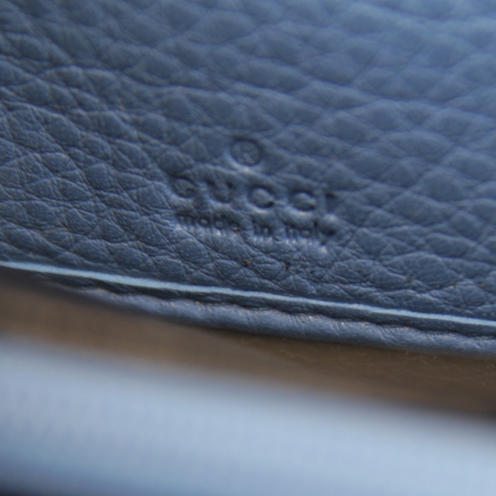 『USED』 
GUCCI グッチ 
 224253・0416 長財布 
キャンバス/レザー ブルー