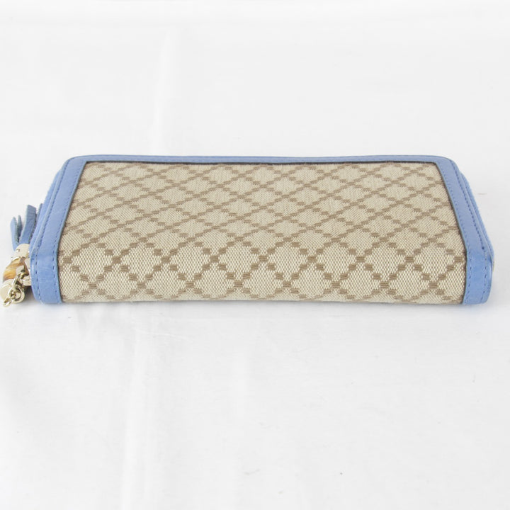 『USED』 
GUCCI グッチ 
 224253・0416 長財布 
キャンバス/レザー ブルー