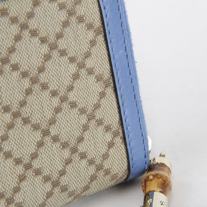 『USED』 
GUCCI グッチ 
 224253・0416 長財布 
キャンバス/レザー ブルー