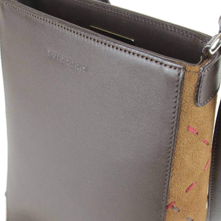 【価格改定】『USED』 
BURBERRY LONDON バーバリーロンドン 
 ショルダーバッグ 
レザー/スウェード ブラウン