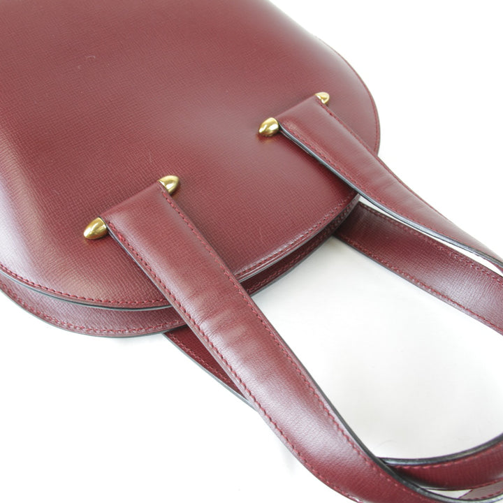 良品『USED』 
CARTIER カルティエ 
 マストライン ミニ カード有 ハンドバッグ 
レザー ワインレッド