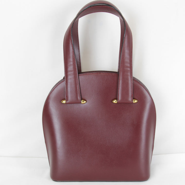良品『USED』 
CARTIER カルティエ 
 マストライン ミニ カード有 ハンドバッグ 
レザー ワインレッド