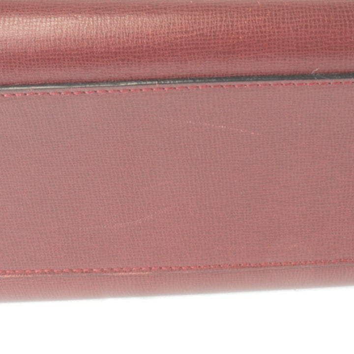 『USED』 
CARTIER カルティエ 
 マストライン ターンロック ショルダー カード有 ショルダーバッグ 
レザー ワインレッド