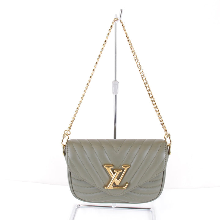 美品『USED』 
LOUIS VUITTON ルイ・ヴィトン 
 ミルティポシェット M56471/シリアル不明 ショルダーバッグ 
レザー カーキ