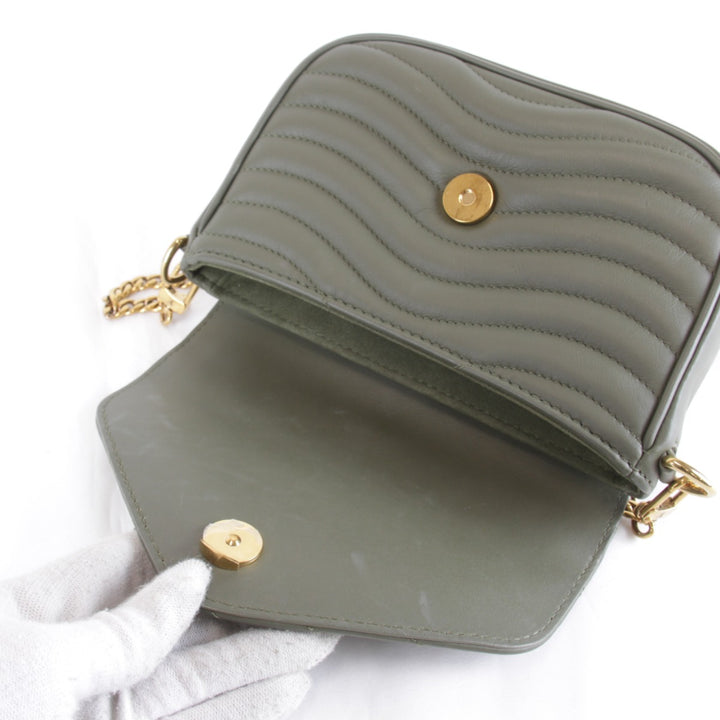 美品『USED』 
LOUIS VUITTON ルイ・ヴィトン 
 ミルティポシェット M56471/シリアル不明 ショルダーバッグ 
レザー カーキ