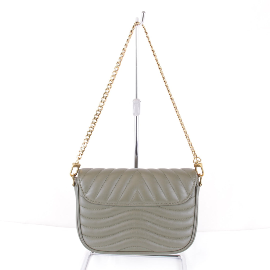 美品『USED』 
LOUIS VUITTON ルイ・ヴィトン 
 ミルティポシェット M56471/シリアル不明 ショルダーバッグ 
レザー カーキ