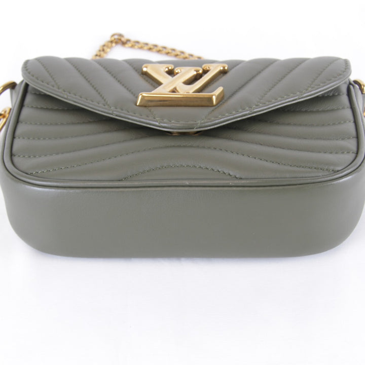 美品『USED』 
LOUIS VUITTON ルイ・ヴィトン 
 ミルティポシェット M56471/シリアル不明 ショルダーバッグ 
レザー カーキ