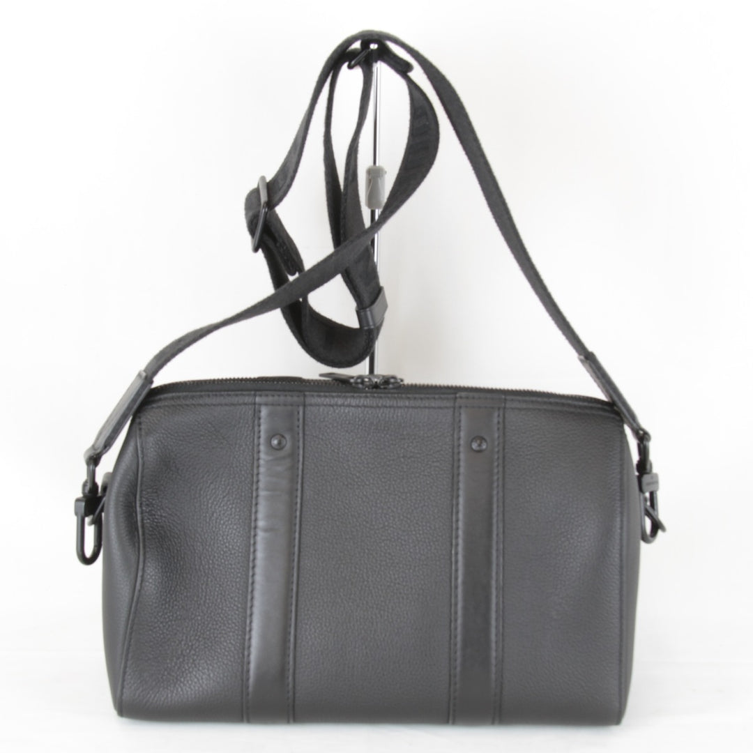 【価格改定】美品『USED』 
LOUIS VUITTON ルイ・ヴィトン 
 アエログラム シティ・キーポル M59255 ショルダーバッグ 
レザー ブラック 高級 ハイブランド シンプル コンパクト