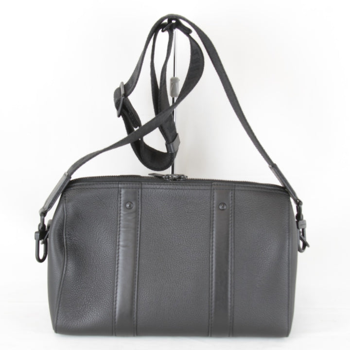 【価格改定】美品『USED』 
LOUIS VUITTON ルイ・ヴィトン 
 アエログラム シティ・キーポル M59255 ショルダーバッグ 
レザー ブラック 高級 ハイブランド シンプル コンパクト
