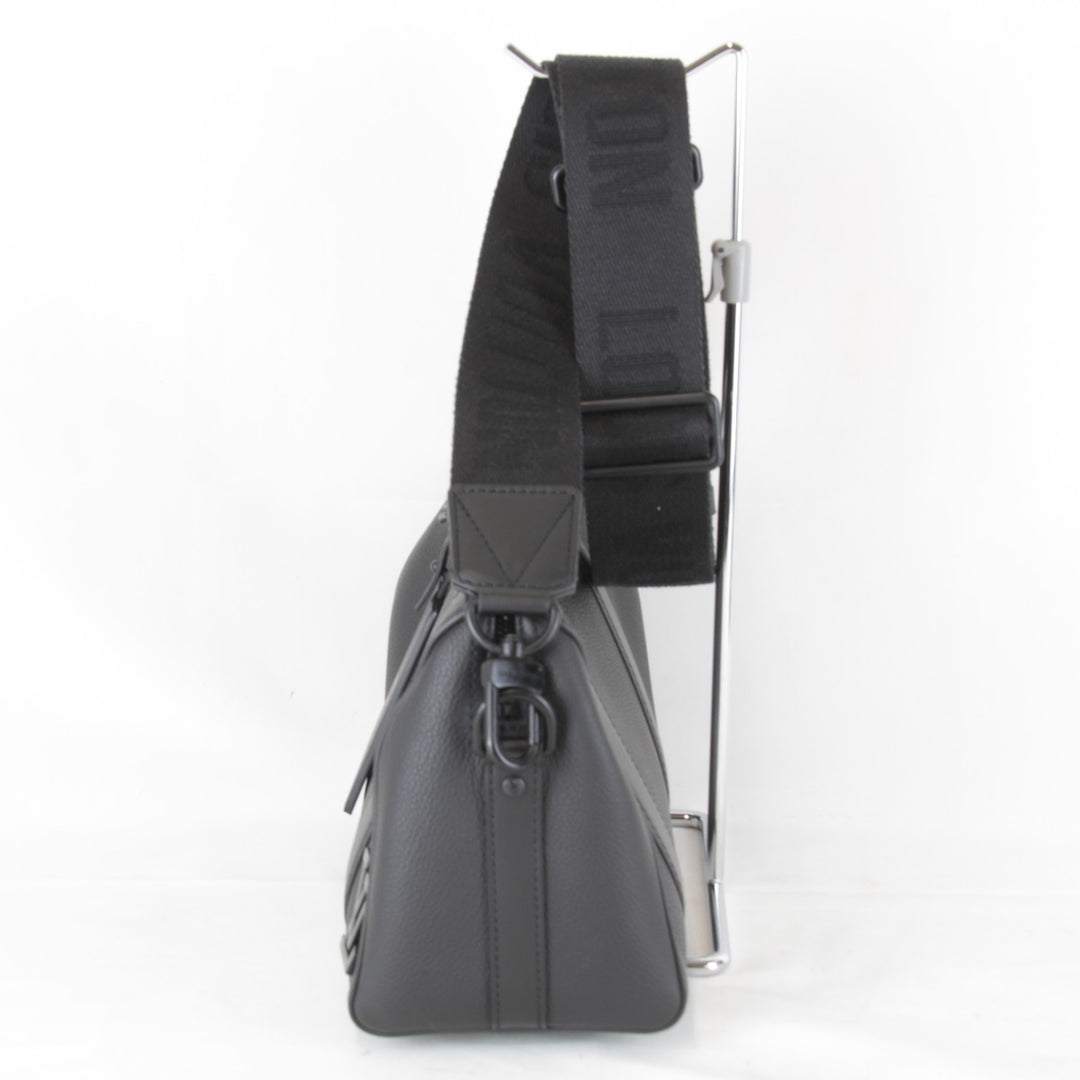 【価格改定】美品『USED』 
LOUIS VUITTON ルイ・ヴィトン 
 アエログラム シティ・キーポル M59255 ショルダーバッグ 
レザー ブラック 高級 ハイブランド シンプル コンパクト