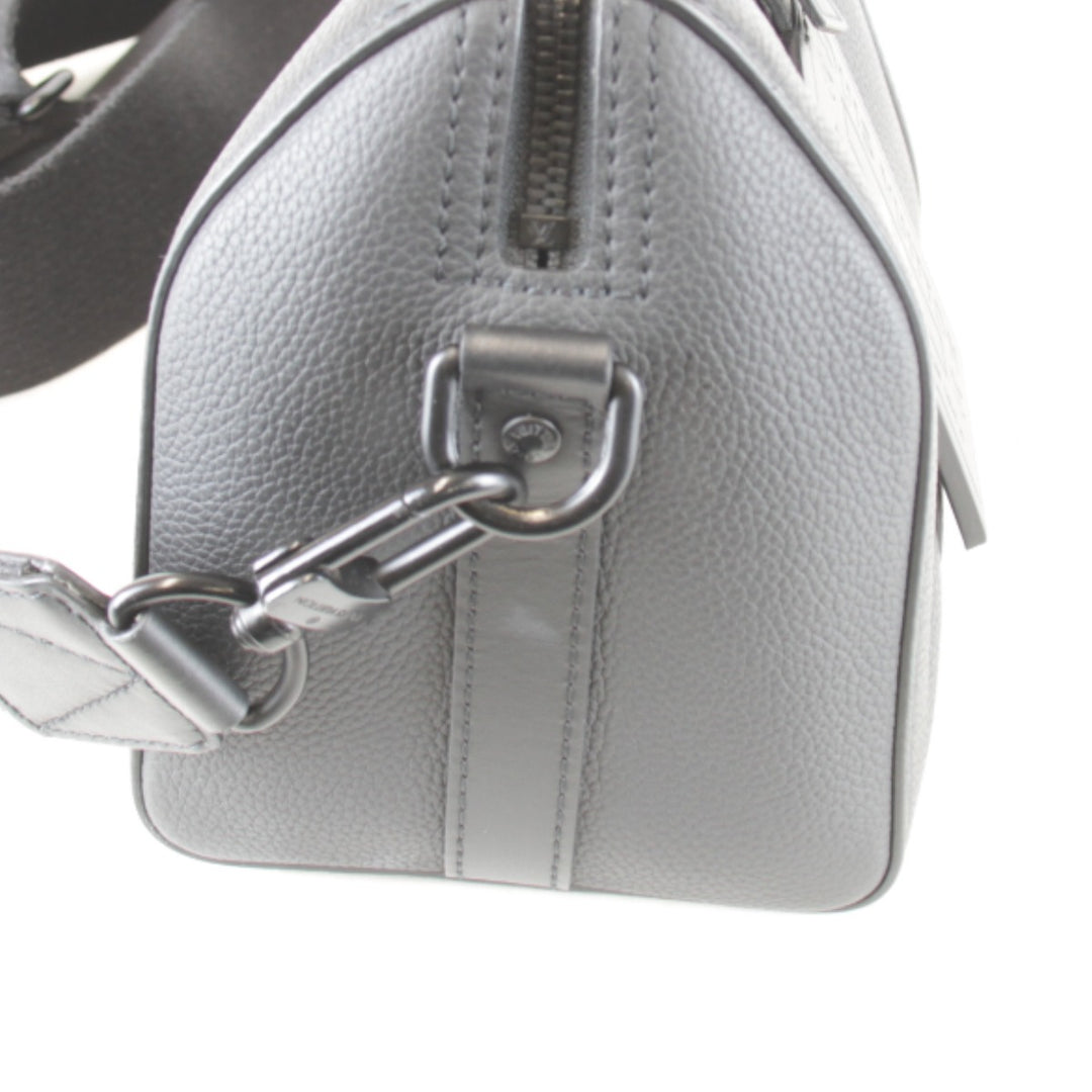 【価格改定】美品『USED』 
LOUIS VUITTON ルイ・ヴィトン 
 アエログラム シティ・キーポル M59255 ショルダーバッグ 
レザー ブラック 高級 ハイブランド シンプル コンパクト