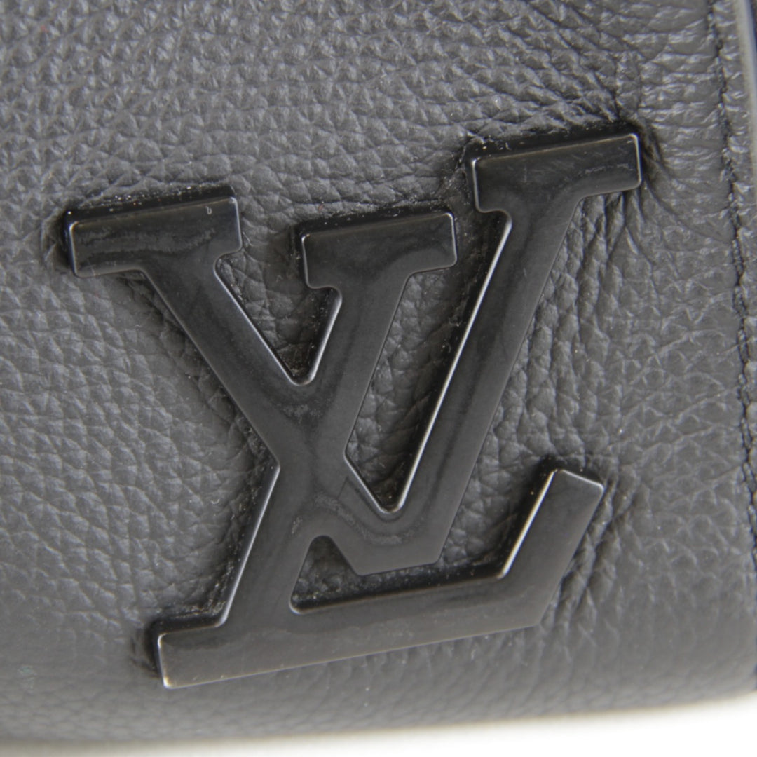 【価格改定】美品『USED』 
LOUIS VUITTON ルイ・ヴィトン 
 アエログラム シティ・キーポル M59255 ショルダーバッグ 
レザー ブラック 高級 ハイブランド シンプル コンパクト