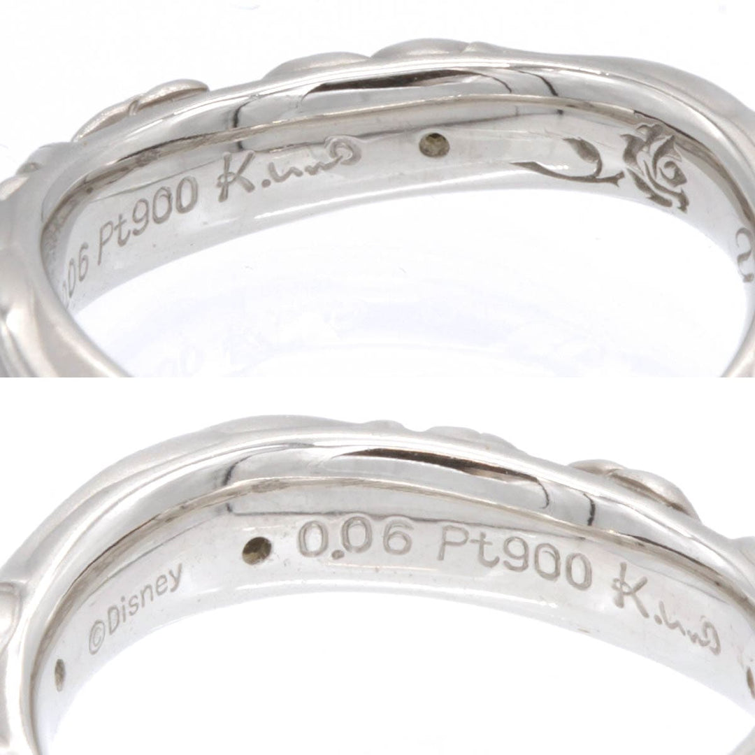 美品『USED』 Pt900 
K.UNO  ディズニー リング・指輪
 ダイヤモンド 0.06 6.7g K.Uno