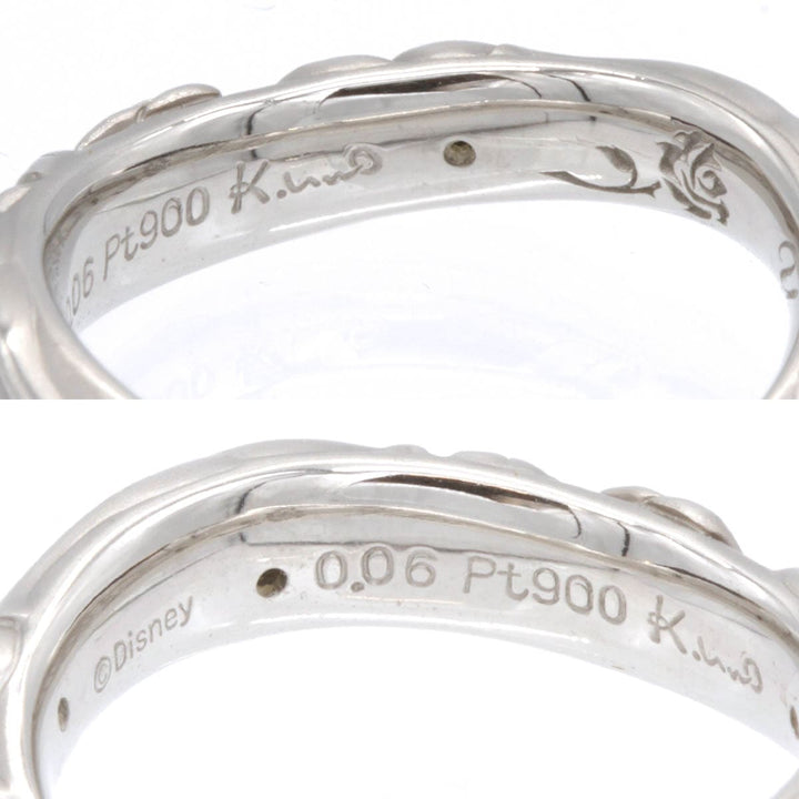 美品『USED』 Pt900 
K.UNO  ディズニー リング・指輪
 ダイヤモンド 0.06 6.7g K.Uno