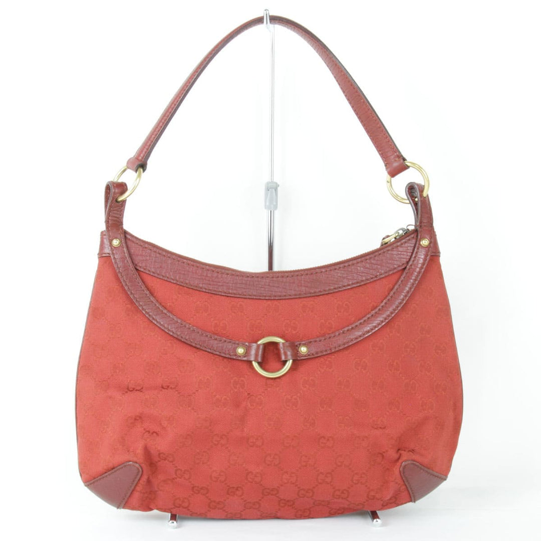 『USED』 
GUCCI グッチ 
 ホースビット ワンショルダー 114890 001018 ショルダーバッグ 
GGキャンバス レッド