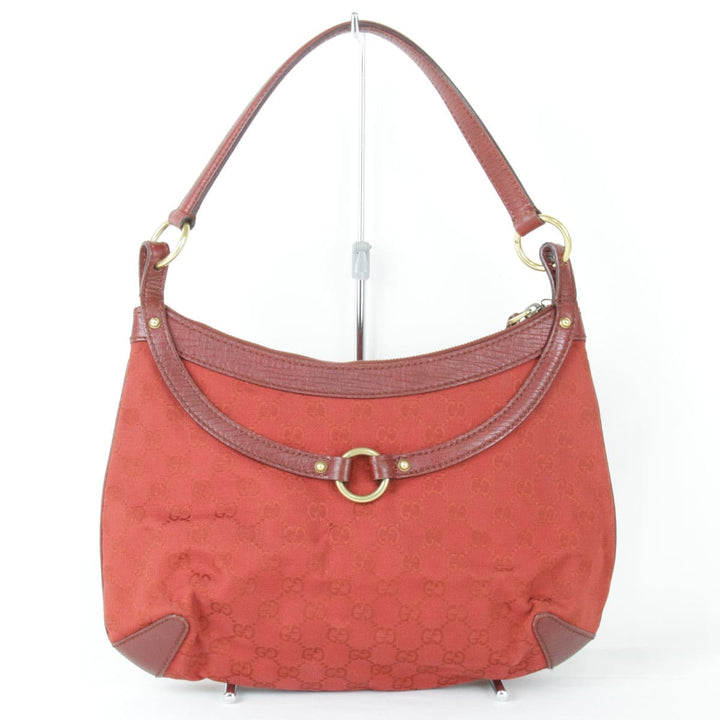 『USED』 
GUCCI グッチ 
 ホースビット ワンショルダー 114890 001018 ショルダーバッグ 
GGキャンバス レッド