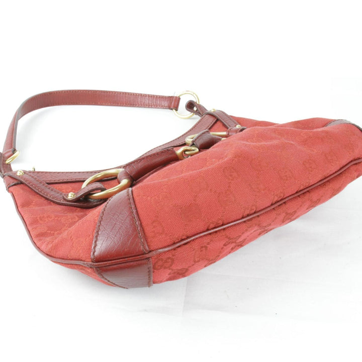 『USED』 
GUCCI グッチ 
 ホースビット ワンショルダー 114890 001018 ショルダーバッグ 
GGキャンバス レッド
