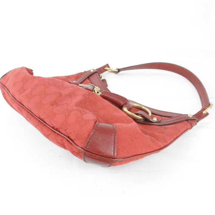 『USED』 
GUCCI グッチ 
 ホースビット ワンショルダー 114890 001018 ショルダーバッグ 
GGキャンバス レッド