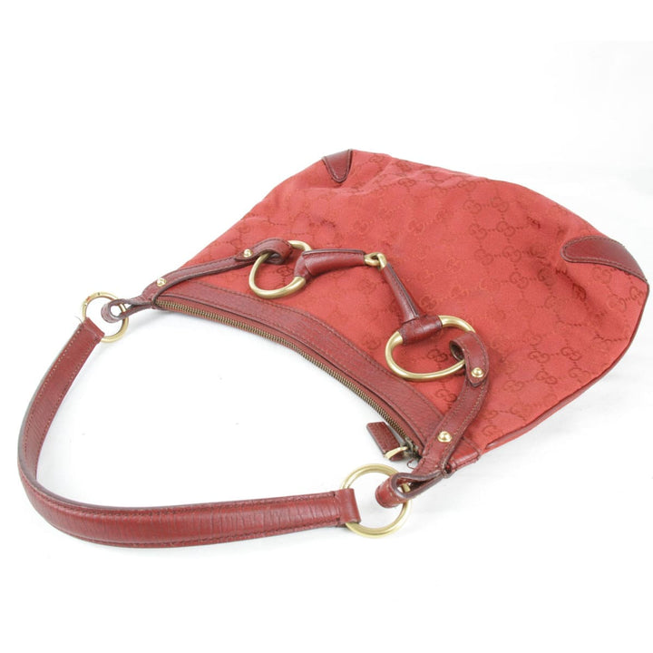 『USED』 
GUCCI グッチ 
 ホースビット ワンショルダー 114890 001018 ショルダーバッグ 
GGキャンバス レッド