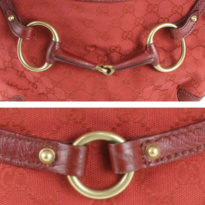 『USED』 
GUCCI グッチ 
 ホースビット ワンショルダー 114890 001018 ショルダーバッグ 
GGキャンバス レッド