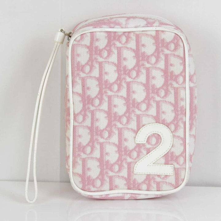 『USED』 
Christian Dior クリスチャンディオール 
 トロッター ポーチ 
PVC ピンク