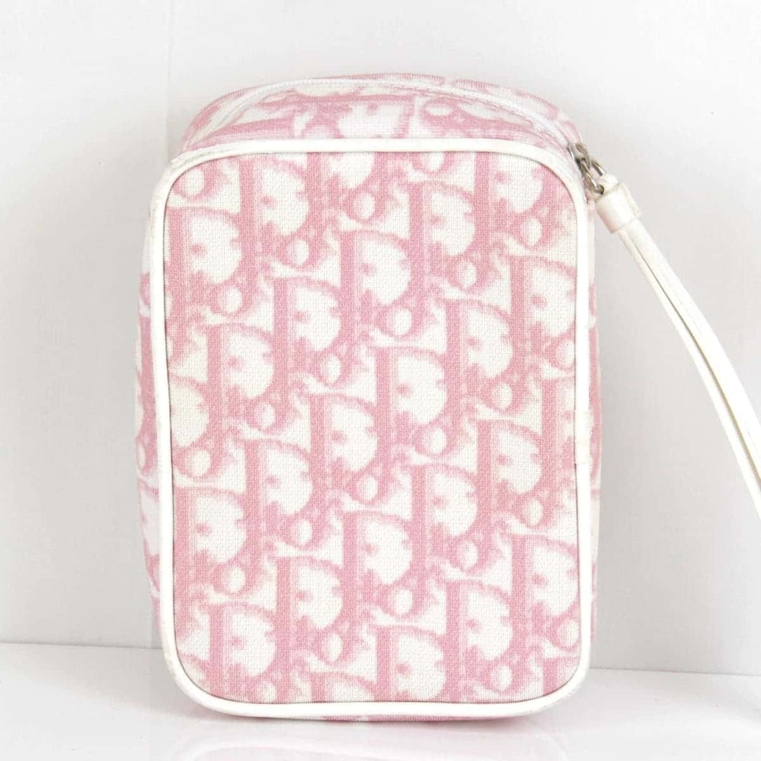 『USED』 
Christian Dior クリスチャンディオール 
 トロッター ポーチ 
PVC ピンク