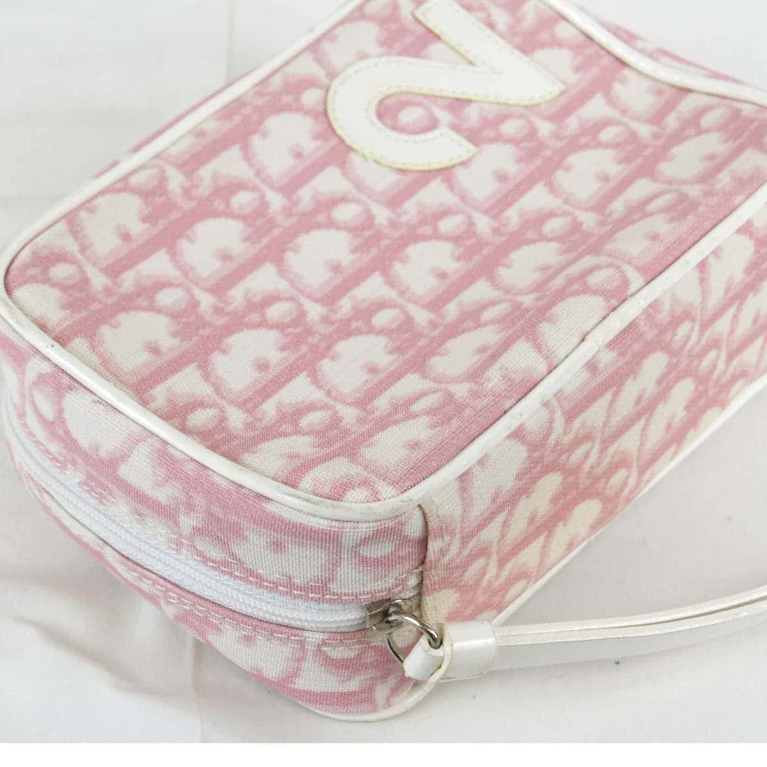 『USED』 
Christian Dior クリスチャンディオール 
 トロッター ポーチ 
PVC ピンク