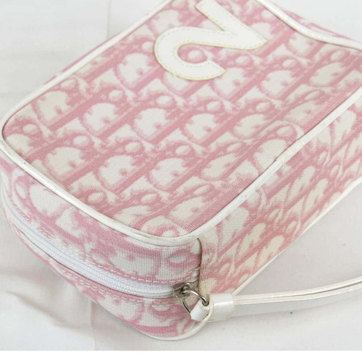 『USED』 
Christian Dior クリスチャンディオール 
 トロッター ポーチ 
PVC ピンク