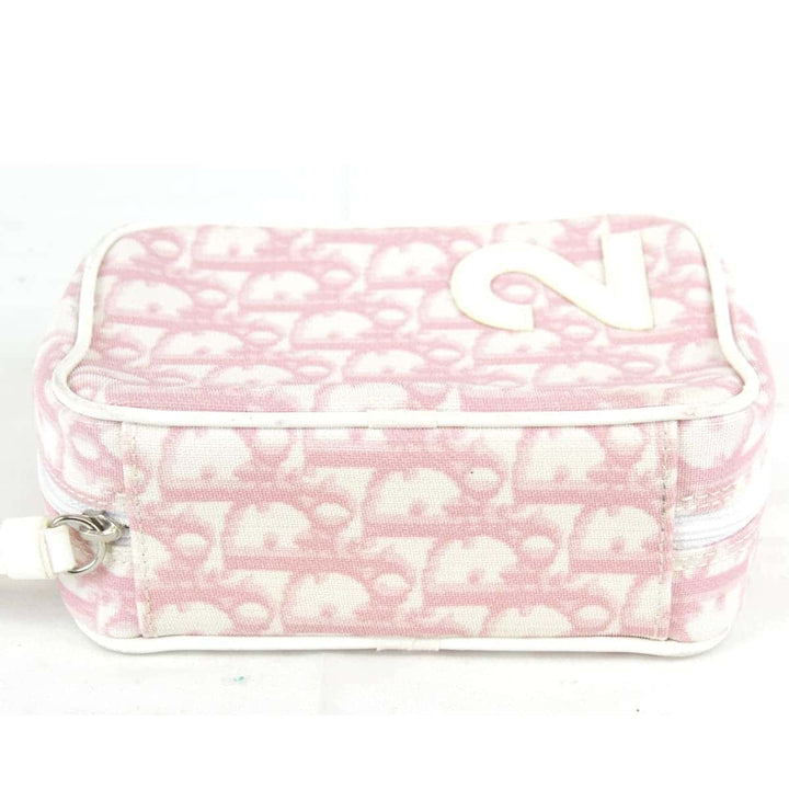 『USED』 
Christian Dior クリスチャンディオール 
 トロッター ポーチ 
PVC ピンク