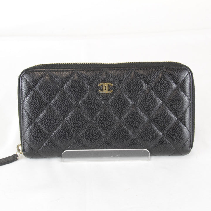 【価格改定】『USED』 
CHANEL シャネル 
 長財布 
グレインカーフレザー ブラック
