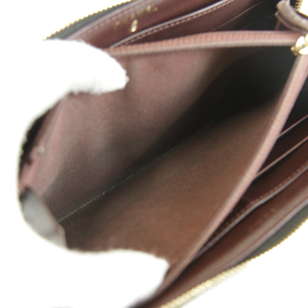 【価格改定】『USED』 
CHANEL シャネル 
 長財布 
グレインカーフレザー ブラック